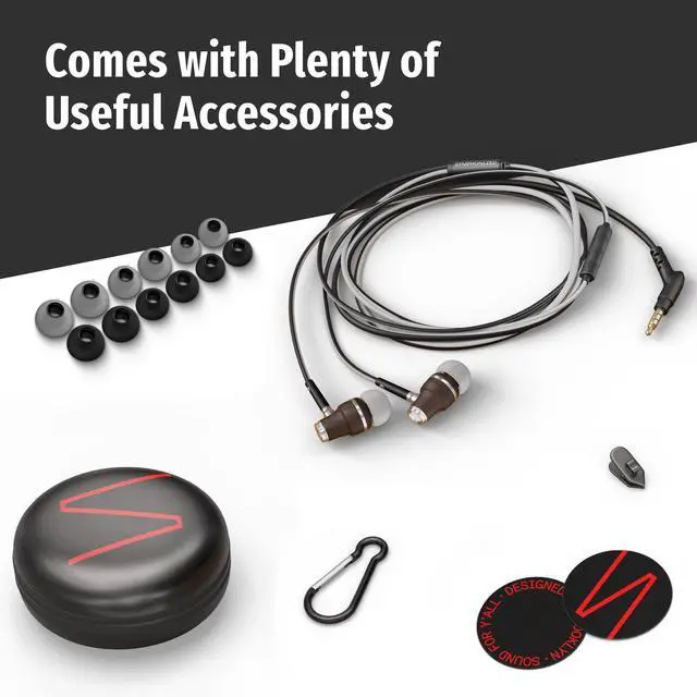 Alt view image 6 of 6 - Wired Earbuds with Microphone 90% Noise Cancelling Ear buds with Mic, in Ear Headphones Wire for Computer & Phone, Earphones 3.5 mm Jack