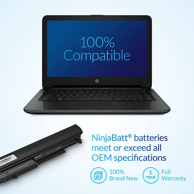Alt view image 5 of 7 - Laptop Battery for HP Spare 807956-001 HS04 HS03 HSTNN-LB6U G4 G5 4 Cells, 2200mAh, 32Wh, 14.8V Li-Ion, 807957-001 807611-421 TPN-I119, Notebook 15-AY039WM