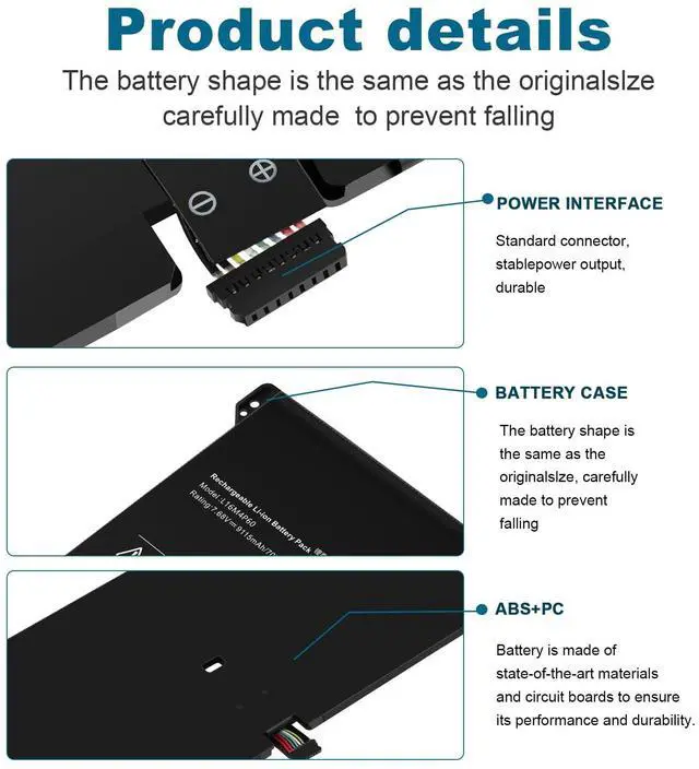 Alt view image 3 of 7 - L16C4P61 L16M4P60 Laptop Battery for Lenovo Yoga 920 920-13IKB 920-131KB 920-13IKB-80Y7 80Y8 81TF Ideapad Flex Pro-13IKB Yoga 6 Pro-13IKB 5B10N01565 5B10N17665 SB10W67429 5B10W67249 7.68V-70Wh