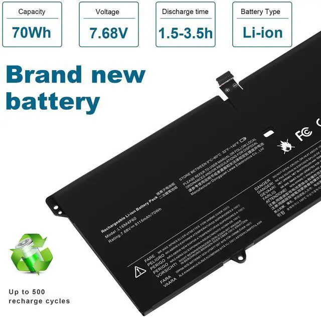 Alt view image 4 of 7 - L16C4P61 L16M4P60 Laptop Battery for Lenovo Yoga 920 920-13IKB 920-131KB 920-13IKB-80Y7 80Y8 81TF Ideapad Flex Pro-13IKB Yoga 6 Pro-13IKB 5B10N01565 5B10N17665 SB10W67429 5B10W67249 7.68V-70Wh