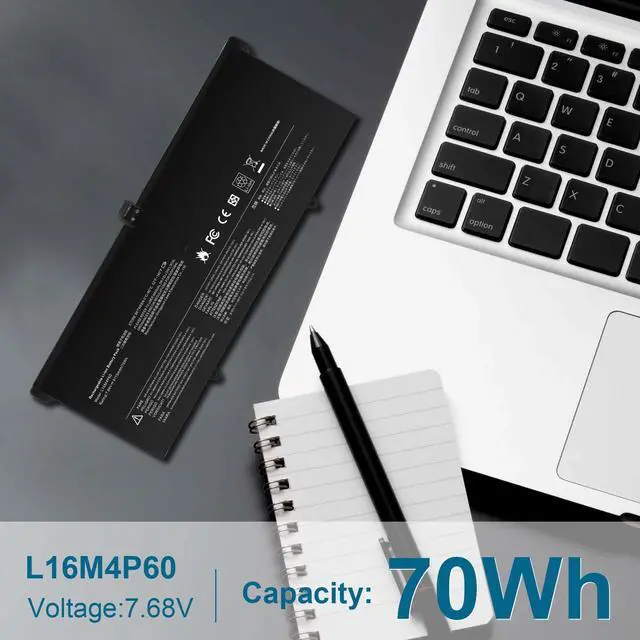 Alt view image 7 of 7 - L16C4P61 L16M4P60 Laptop Battery for Lenovo Yoga 920 920-13IKB 920-131KB 920-13IKB-80Y7 80Y8 81TF Ideapad Flex Pro-13IKB Yoga 6 Pro-13IKB 5B10N01565 5B10N17665 SB10W67429 5B10W67249 7.68V-70Wh