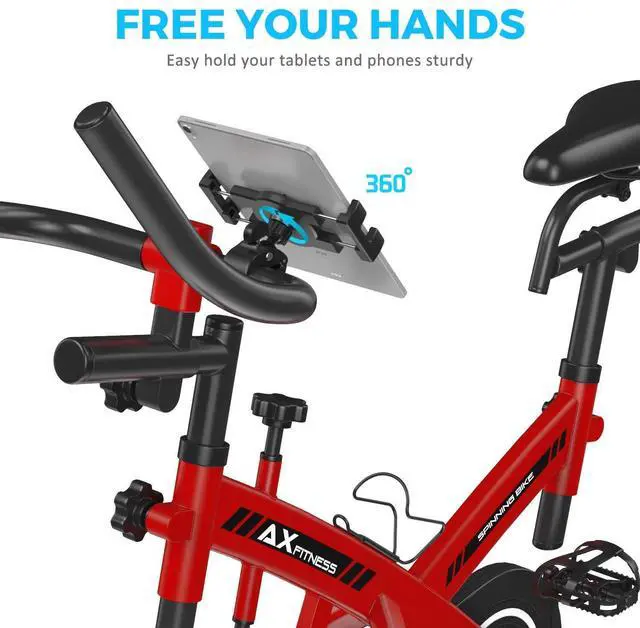 Alt view image 2 of 7 - Spin Bike Tablet Holder Mount, Phone iPad Holder Stand Exercise Bike Handlebar Mount for Stationary Bicycle, Treadmill, Microphone Stand, Fit for iPad Pro 12.9, Galaxy Tabs, iPhone(4.7-13)