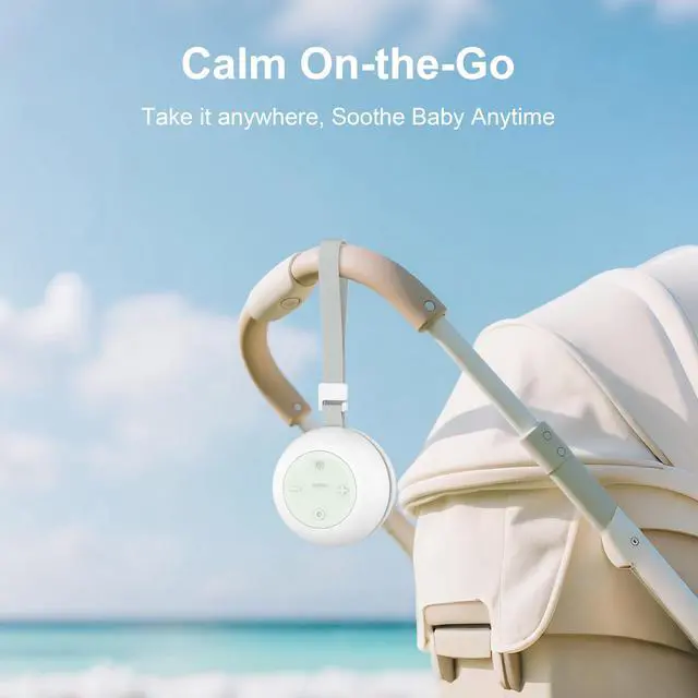 Alt view image 2 of 7 - Portable Sound Machine for Baby Kids Adults, USB Rechargeable White Noise Machine with Timer Function,18 Smooth Sounds, 256-Color Changing Mood Light, Memory Function, Sound Therapy for Home, Travel