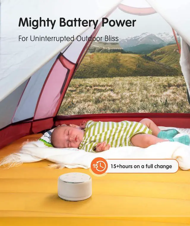 Alt view image 5 of 7 - White Noise Sound Machine Baby for Sleeping with Night Light 34 Soothing Sounds, Rechargeable White Noise Machine for Kids Adults, Portable Lullaby Sleep Machine Baby Soother Home Travel