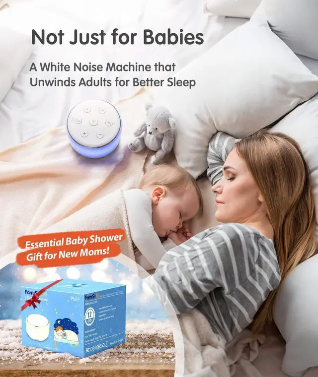 Alt view image 6 of 7 - White Noise Sound Machine Baby for Sleeping with Night Light 34 Soothing Sounds, Rechargeable White Noise Machine for Kids Adults, Portable Lullaby Sleep Machine Baby Soother Home Travel