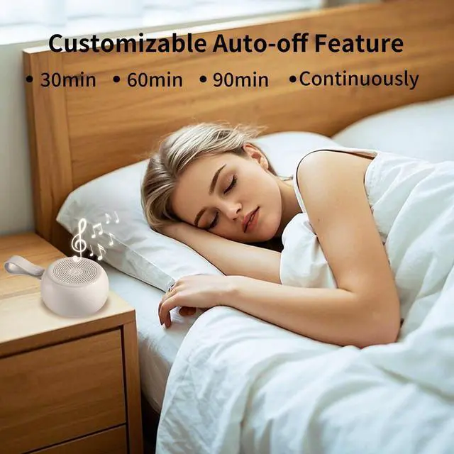 Alt view image 4 of 7 - White Noise Sound Machine Portable Sleep Machine for Baby Adult with 30 Soothing Sounds 12 Night Light Colors 4 Timer Memory Function Rechargeable Noise Machines for Sleeping, Office