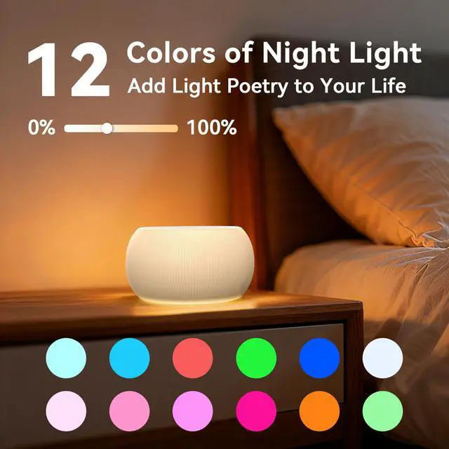 Alt view image 3 of 7 - White Noise Sound Machine Portable Sleep Machine for Baby Adult with 30 Soothing Sounds 12 Night Light Colors 4 Timer Memory Function Rechargeable Noise Machines for Sleeping, Office