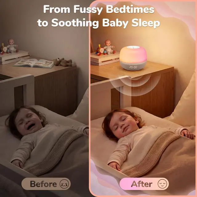 Alt view image 4 of 7 - White Noise Sound Machine Baby, 34 Sounds, Sunrise Alarm Clock