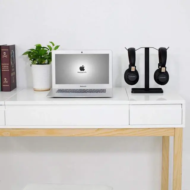 Alt view image 5 of 7 - HS908 - Dual Headphones Stand for Desk, Aluminum Alloy & Metal Gaming Headsets Holder Hanger