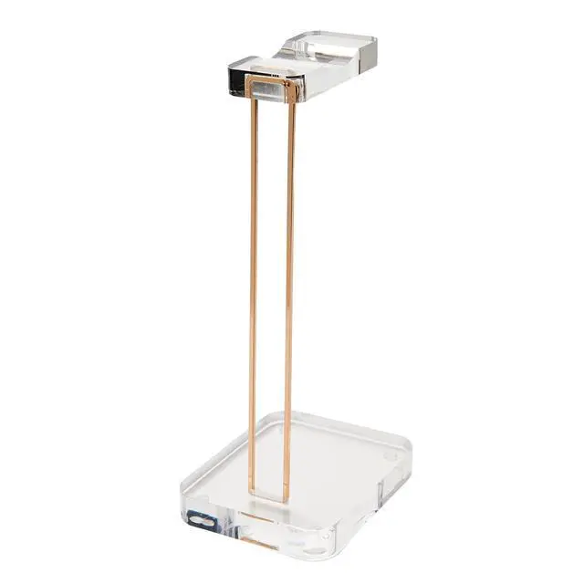 Alt view image 2 of 7 - Acrylic Headphones Stand, Headset Holder, Office Accessories, Clear Acrylic with Gold Hardware, 4 x 5 x 10.5 (93922)