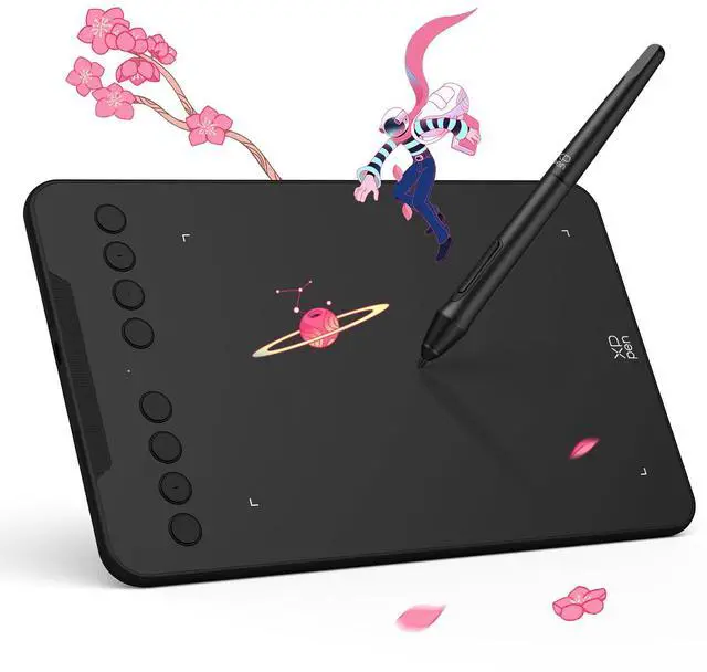 Main image of Updated Deco Mini7 V2 Drawing Tablet-16384 Levels of Pressure Battery-Free Stylus, 7 x 4 OSU Drawing Pad, 8 Hotkeys for Digital Art, Teaching, Gaming Graphic Tablet for Chrome, PC, Mac, Android
