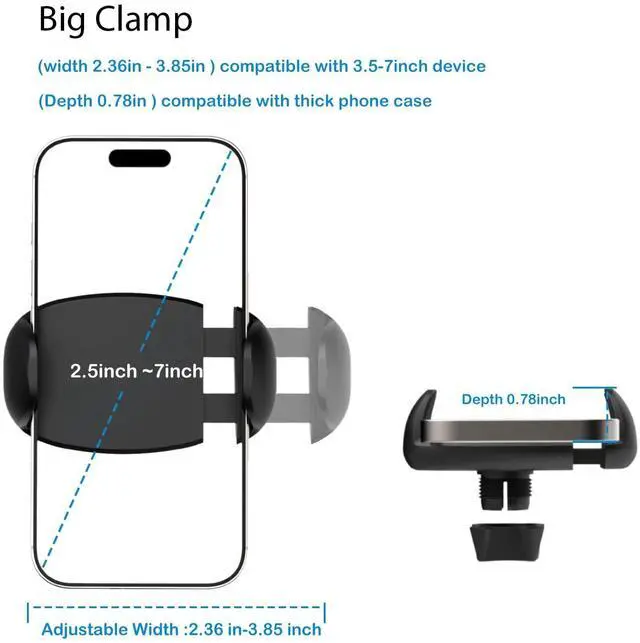 Alt view image 3 of 7 - Phone Holder for Bed Desk, Gooseneck Phone Holder Stand with 33 inch Adjustable Flexible Long Arm Clip Clamp Bracket Mount for iPhone 15 Pro Max XR X 8 7 6 or Other 4-7" Devices