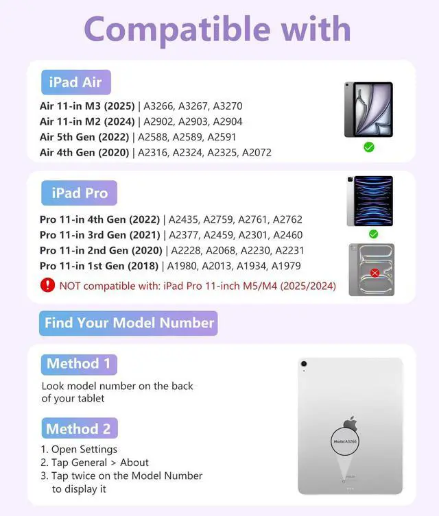 Alt view image 2 of 7 - for iPad Air 11 Inch Case with Keyboard M4/M3/M2 - Multi-Touch Trackpad, 7 Colors Backlit, Magnetic Stain Proof Folio Cover for iPad Air 5/4th Generation & Pro 11-in 4th 3rd 2nd 1st Gen, Purple