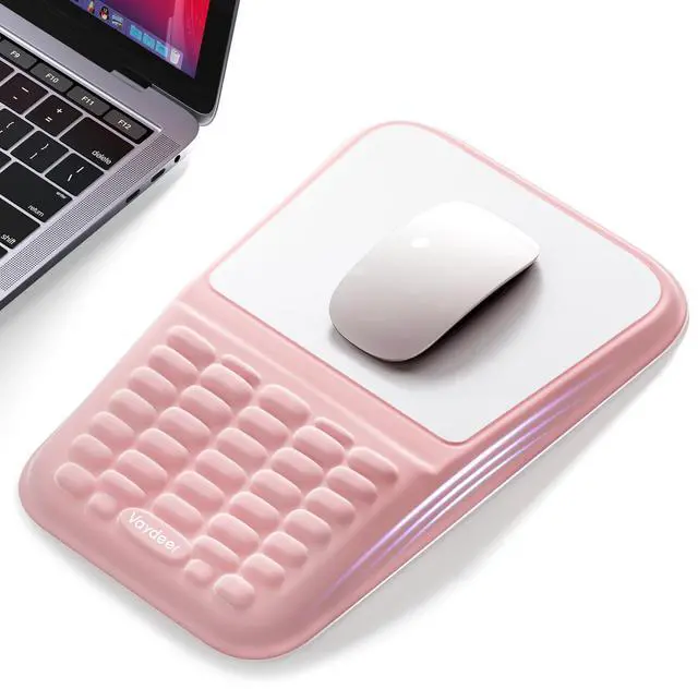 Main image of Ergonomic Mouse Pad with Wrist Rest Memory Foam Mouse Pad with Wrist Support & Massage Bulge, Non-Slip PU Base, Relieves Carpal Tunnel Pain Ideal Mouse Wrist Rest for Office & Home