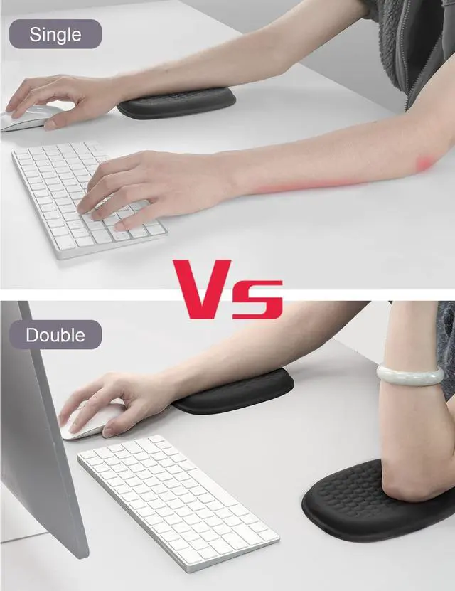 Alt view image 3 of 7 - 2Pcs Cloud Elbow Pads, Desk Arm Rest Support, Soft Memory Foam Wrist Rest, Ergonomic Cushion Carpal Tunnel Pain Relief Gel Mouse Pillow for Computer Laptop Office Gaming Car Chair Accessory