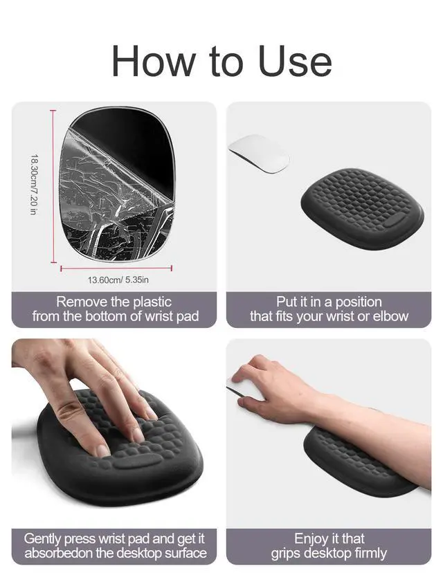 Alt view image 7 of 7 - 2Pcs Cloud Elbow Pads, Desk Arm Rest Support, Soft Memory Foam Wrist Rest, Ergonomic Cushion Carpal Tunnel Pain Relief Gel Mouse Pillow for Computer Laptop Office Gaming Car Chair Accessory