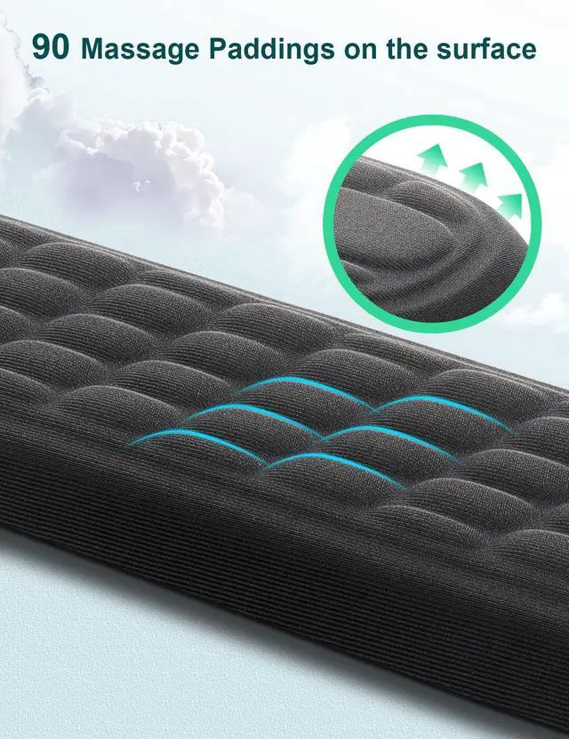 Alt view image 2 of 7 - Wrist Rest Set Keyboard and Mouse Wrist Rest, Ergonomic Gel Pad for Desk, Memory Foam Support for Office, Gaming, Computer, Laptop, Mac - Black