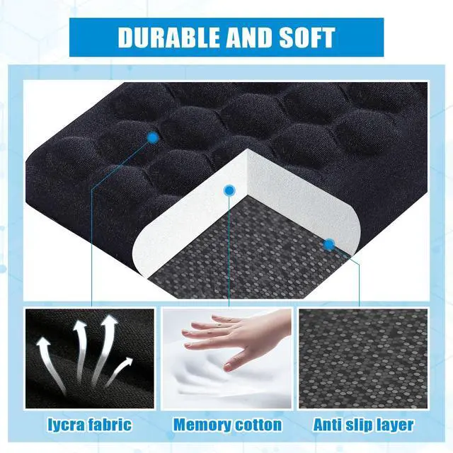 Alt view image 6 of 7 - L-Shaped Desk Elbow Pads (2-Pack) - Adjustable Spacing Memory Foam Desk Edge Cushion for Forearm & Wrist Support, Ergonomic Desk Arm Rest for Office, Gaming