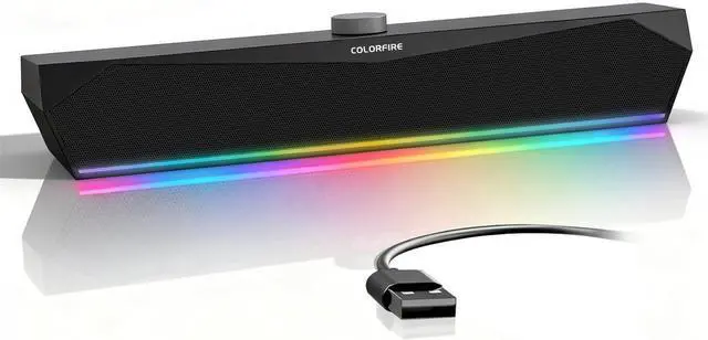 Main image of Monitor Speakers,Computer Speakers,PC Speakers for Monitor,RGB Touch Lights,Computer SoundBar for PC USB-A Powered,Plug-and-Play,Clear Sound for Desktop Laptop,Smart TV(Black)