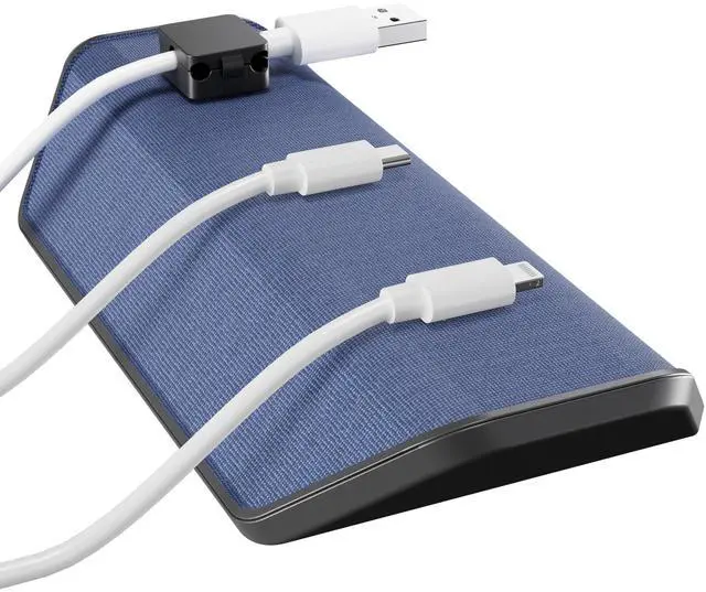 Main image of Magnetic Cable Organizer Weighted Non-Adhesive Cord Holder with 3 Magnetic Clips for USB-C, Lightning & MagSafe Cables Desk, Office & Nightstand Cable Management