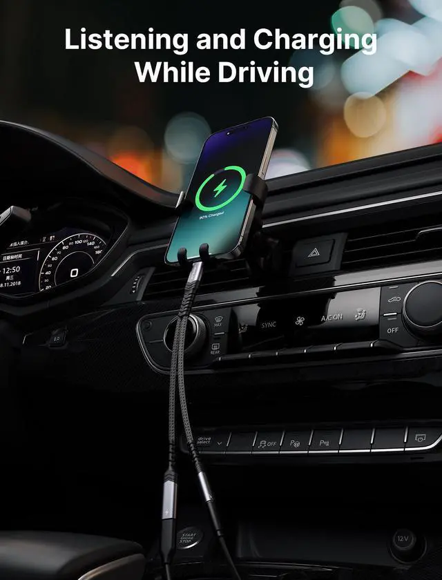 Alt view image 5 of 7 - USB C to 3.5mm Headphone and Charger Adapter, 2-in-1 Type C to Aux Audio Jack with PD 60W Fast Charging Dongle Cable Compatible with iPhone 16 Pro Max/15 Pro Max, Galaxy S24/S23 Ultra, Pixel 7