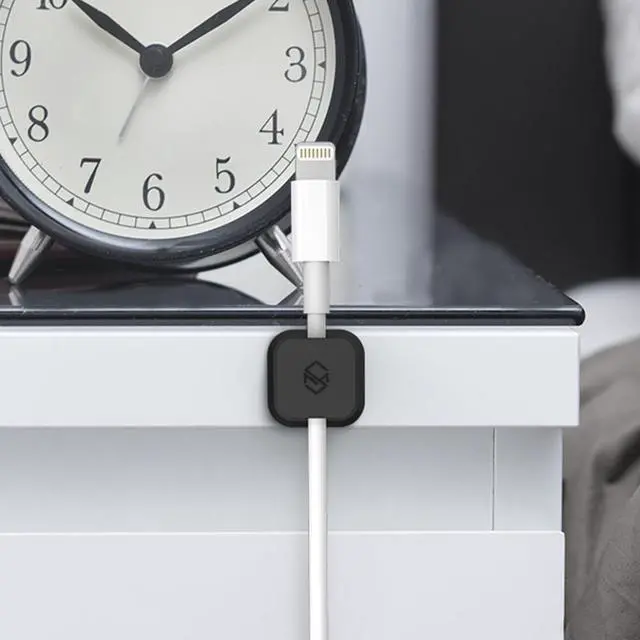 Alt view image 5 of 7 - Magnetic Cable Clips, Multipurpose Cable Management for Car and Office Supplies Self Adhesive Cable Organizer Clip. Magnetic Cable Holder 3pcs White