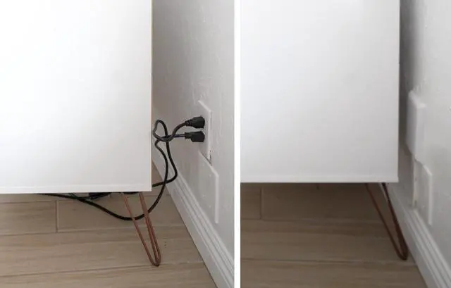 Alt view image 3 of 7 - Original & Patented Ultra-Thin Outlet Concealer with Cord Concealer Kit, Flat Extension Cord with Multi Outlets Power Strip, Ideal for Home Improvement, Hide Bulky and Messy Cords