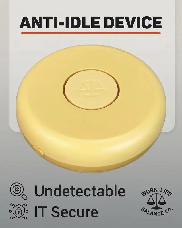 Alt view image 3 of 7 - Randomized Mechanical Mouse Jiggler - Undetectable Shaker Device to Keep Screen Active, Wireless Movers for Laptop, PC, Trackpad, Wireless Movers for Remote Work Essentials - Honey