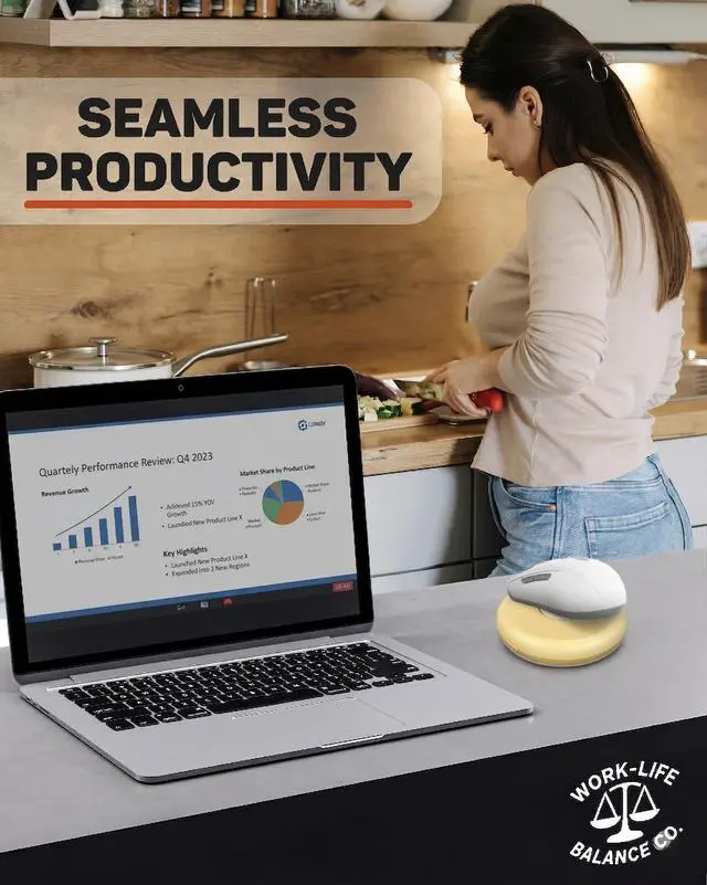 Alt view image 6 of 7 - Randomized Mechanical Mouse Jiggler - Undetectable Shaker Device to Keep Screen Active, Wireless Movers for Laptop, PC, Trackpad, Wireless Movers for Remote Work Essentials - Honey