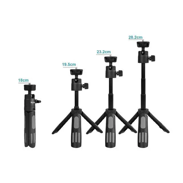 Alt view image 5 of 7 - Ruittos Phone Tripod Stand and Selfie Stick for iPhone, Webcam, Desktop, Sony, Canon G7x Camera, Go Pro, Travel 11.5inch Tripod Compatible DJI osmo Pocket 3, 2