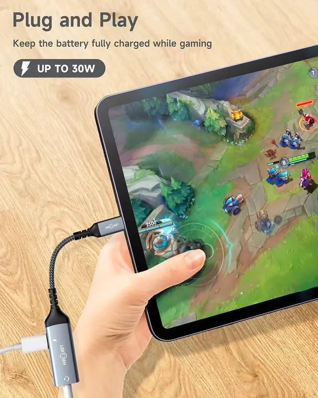 Alt view image 3 of 7 - USB C to 3.5mm Headphone Jack and Charger Adapter,2 in 1 Hi-Res Audio & PD 60W Fast Charging Dongle,Type C to Aux Splitter Cable Cord for iPhone 17/16/15 Pro Max,Samsung S25/S24/S23,iPad Pro,Pixel