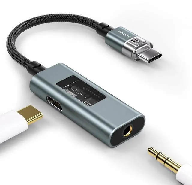 Main image of USB C to 3.5mm Audio Adapter and Charger with CX31993 Chip(Hi-Res 32bit/384kHz,60W PD) 2 in 1 USB-C to Headphone Jack Aux Dongle for iPhone 17/16 Pro Max,Galaxy S25 Ultra S24