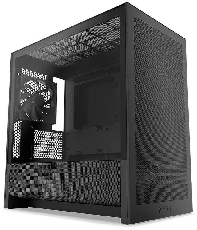 Main image of H3 Flow Micro-ATX PC Case Optimized Airflow Includes 1 x 120mm Rear Fan Supports Full-Sized GPUs Fits 280mm Front, 240mm Top Radiator Back-Connect Motherboard Black