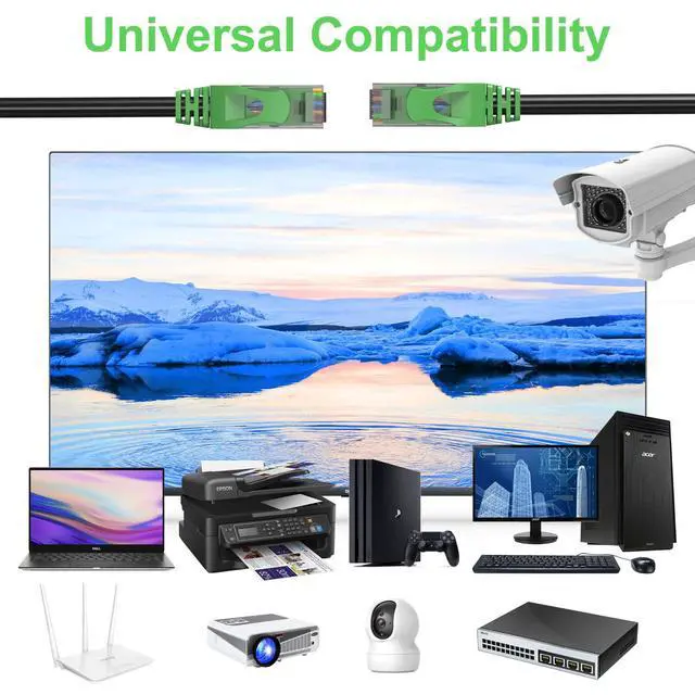 Alt view image 4 of 6 - 30FT Cat6 Outdoor Ethernet Cable, In-Ground, Heavy Duty Direct Burial, 24AWG CCA Patch Cord for Laptops, PCs, Routers, Printers, Surveillance Camera, PoE, UTP Cat 6 Internet Cable with 25 Cable Ties