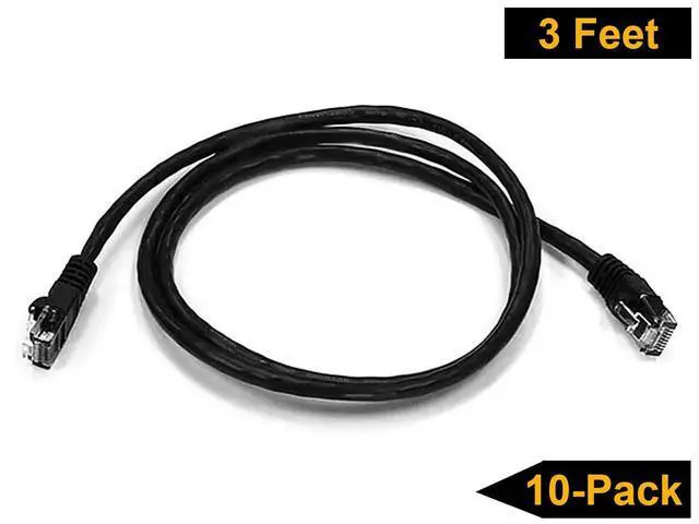 Alt view image 3 of 7 - 10' Cat5e Network Ethernet Patch Cable, 10 Pack, Black (IMBA-CAT5-10BK-10PK)