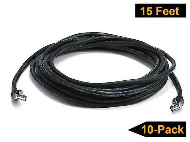 Alt view image 6 of 7 - 10' Cat5e Network Ethernet Patch Cable, 10 Pack, Black (IMBA-CAT5-10BK-10PK)