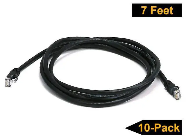 Alt view image 4 of 7 - 10' Cat5e Network Ethernet Patch Cable, 10 Pack, Black (IMBA-CAT5-10BK-10PK)