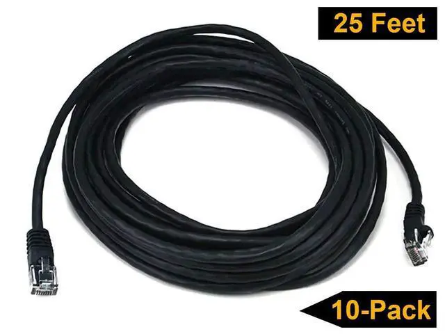 Alt view image 7 of 7 - 10' Cat5e Network Ethernet Patch Cable, 10 Pack, Black (IMBA-CAT5-10BK-10PK)