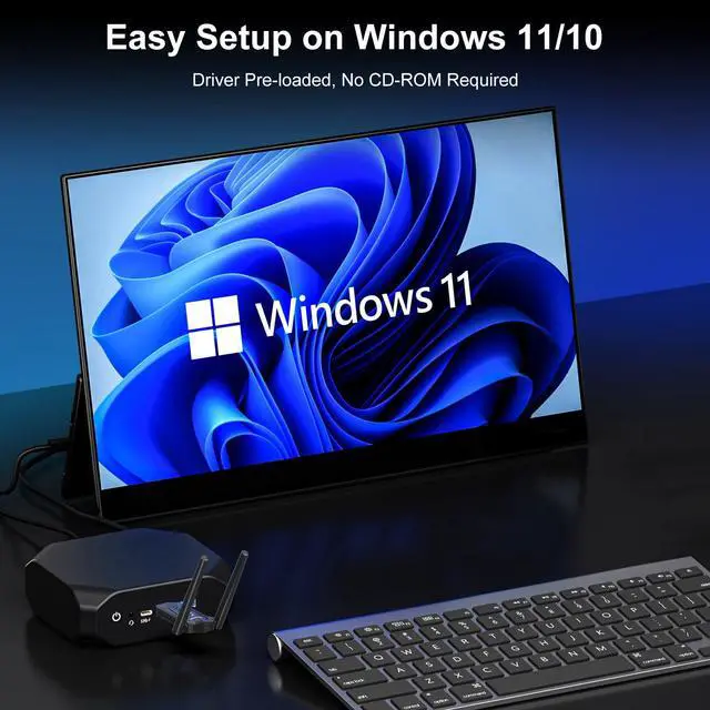 Alt view image 7 of 7 - USB 3.0 WiFi 6E Adapter for Desktop PC, Tri-Band Axe 5400 Wireless Network Receiver/Dongle with 5dBi Dual Antennas, WiFi Card/Stick 6G/5G/2.4G for Laptop Computer Only Compatible Windows 11/10