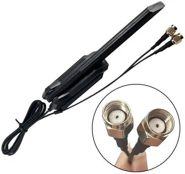 Alt view image 2 of 7 - 2.4/5.8/6GHz RP-SMA Tri Band WiFi 6E Antenna for ASUS ROG Strix B550-F Gaming WiFi II/B550-PLUS/Prime B450M-A II/ROG Strix B650-A B650-PLUS B650E-F B550-A B760-I Z690-I Z790-Plus Z790-A Z790-E