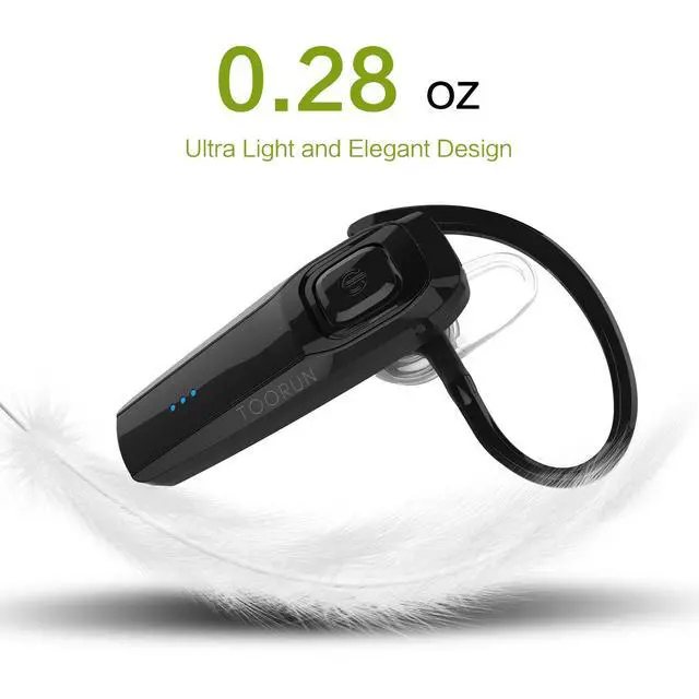 Alt view image 2 of 7 - Bluetooth Headset, M26 Bluetooth Earpiece Handsfree V5.0 Wireless Headphone with Noise Cancelling and Microphone Compatible for Android iPhone Cell Phone Laptop - Black