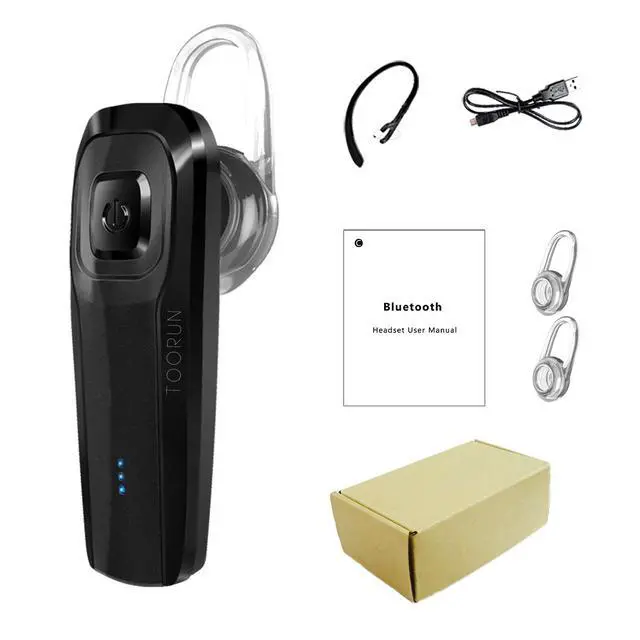 Alt view image 7 of 7 - Bluetooth Headset, M26 Bluetooth Earpiece Handsfree V5.0 Wireless Headphone with Noise Cancelling and Microphone Compatible for Android iPhone Cell Phone Laptop - Black