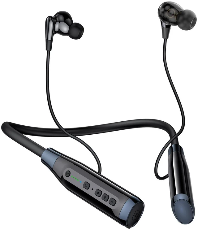 Main image of Bluetooth Neckband Headphone with Microphone, 100H Playtime, Noise Reduction Wireless Neckband Headphones with HD Stereo Sound, IPX5 Waterproof Earphone, Magnetic Earbud for Phone, Gaming, Sport