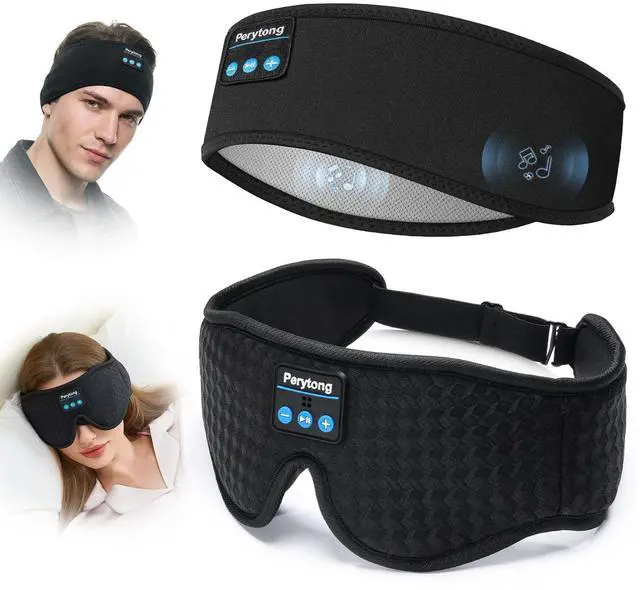 Main image of 2-Pack Sleep Headphones Bluetooth 3D Sleep Mask & Wireless Headband Headphone with Ultra-Thin Speakers, Sleeping Headphones for Side Sleepers, Running, Workout, Insomniac, Travel, Gifts, Meditation