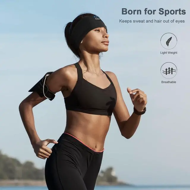 Alt view image 5 of 7 - Sleep Headphones Headband Bluetooth 5.4, Headband Earphones Wireless with USB C Charge Port, Sleep Mask for Sleeping, Sports, Gifts, Workout, Jogging, Yoga, Insomnia, Air Travel, Meditation