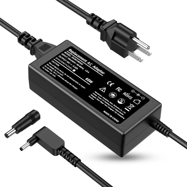 Main image of N15Q8 N15Q9 N16P1 N20C5 65W 19V 3.42A Charger Replacement for Acer Laptop AC Adapter A13-045N2A A11-065N1A Pa-1450-26 Aspire 1 5 R15 Slim A515-54 Chromebook C738T C740 Spin 1 5 Swift 3 Power Cord