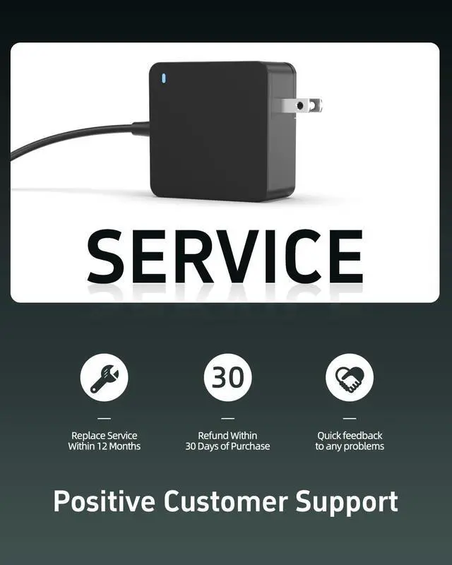 Alt view image 5 of 6 - 65W 45W USB Type C Charger for Asus Zenbook, Chromebook, Expertbook Laptop