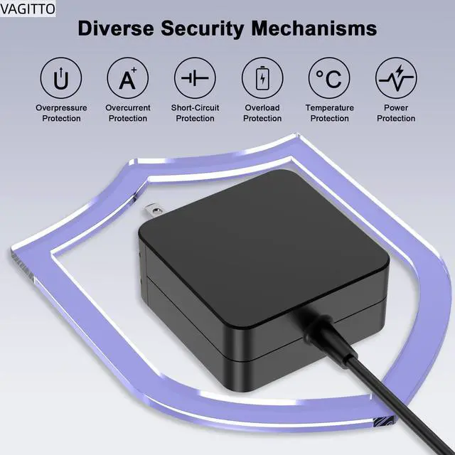 Alt view image 7 of 7 - Laptop Charger Compatible with Asus VivoBook 15 14 17 16, Go 12 14 15, Flip 15 14, S15 S14 S13, Fit for Zenbook/Chromebook, Foldable Plug Power Adapter 65W / 33W / 45W
