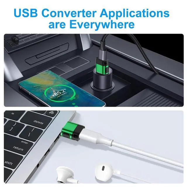 Alt view image 4 of 7 - USB to Type C Adapter 20 Pack,USBC Female to USBA Male,USB Adapters,Type-C Converter Adaptor for iPhone 16 15 14 13,MacBook Pro,iPad,Samsung Galaxy,Multi Color