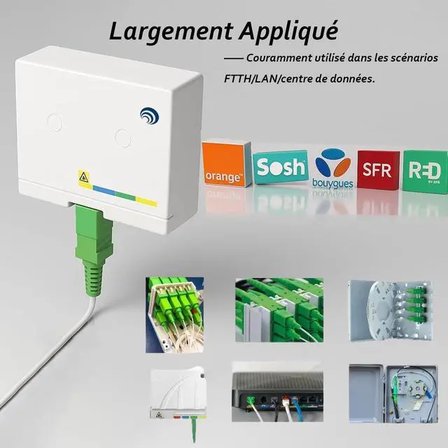 Alt view image 5 of 7 - 25m/82.02ft Fiber Optic Cable SCA to SCA Simplex Singlemode 9/125m LSZH, Patch Cord Cable for FTTH, White Color, 25 Meters